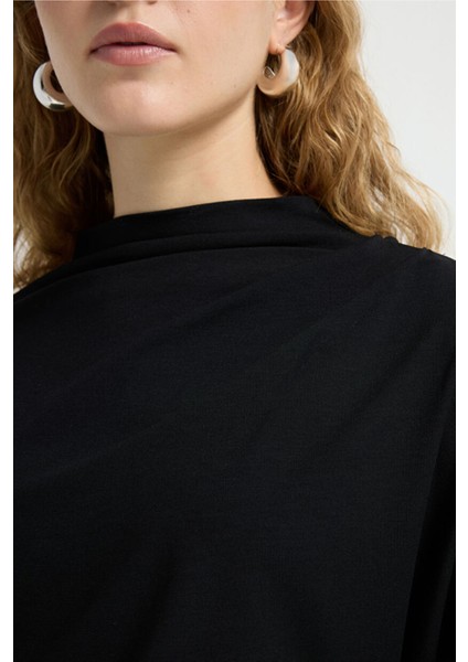 Uzun Kol Büzgülü Bluz Siyah 11545832000 fiyatları