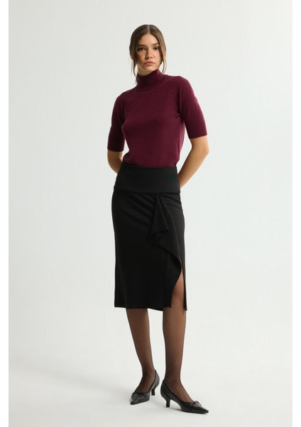 Örme Volan Detaylı Etek Siyah 127L9730000 modelleri