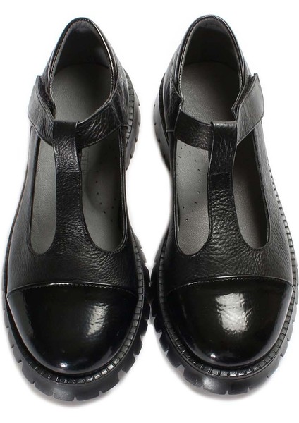 Deri Kız Çocuk Casual Ayakkabı Kısa Topuklu Deri Malzeme ve Termo Taban