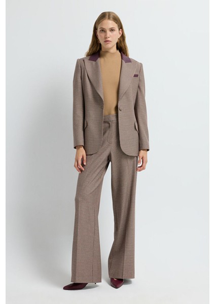 Kazayağı Desenli Bol Paça Pantolon Eks.murdum 15345579000 modelleri