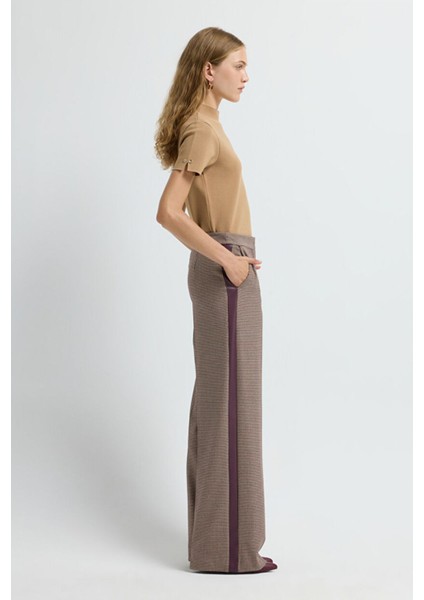 Kazayağı Desenli Bol Paça Pantolon Eks.murdum 15345579000 indirimleri