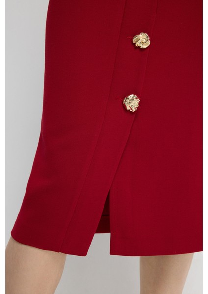 Gabardin Midi Etek Kirmizi 12745868000 indirimleri