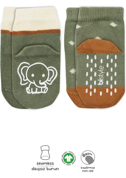 2li Hayvan Figür Kaymaz Kız Soket Çorap 10120 Nil