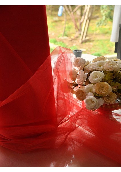 Kristaltül 150 x 100 cm Kırmızı indirimleri