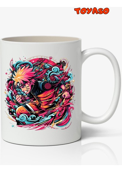 Naruto Uzumaki Anime Temalı Beyaz Kupa Bardak Sevgiliye Arkadaşa Hediye