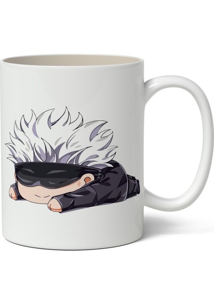 Jujutsu Kaisen Anime Temalı Beyaz Kupa Bardak Sevgiliye Arkadaşa Hediye