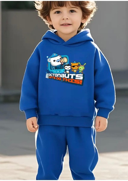 Punıx Kıds Octonauts Baskılı Kalın Kışlık Kalite Erkek Çocuk Eşofman Takım