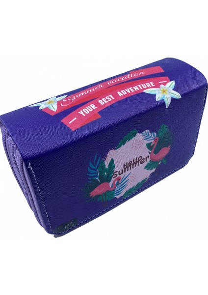 Üç Gözlü Lastikli Kalemlik Hello Summer Mor fiyatları