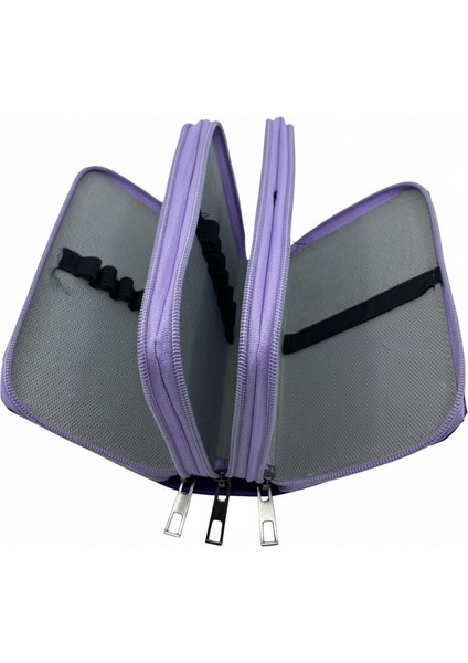 Üç Gözlü Lastikli Kalemlik Hello Summer Mor modelleri