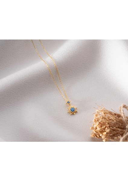 925 Ayar Papatya Silver Pulsar Yıldızı Kolye.kutup Yıldızı Kolye.zarif Kolye.rose.gold.rodaj modelleri