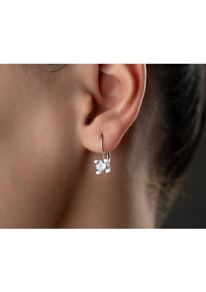 925 Ayar Papatya Silver Tektaş Küpe.rose.gold.rodaj fiyatları