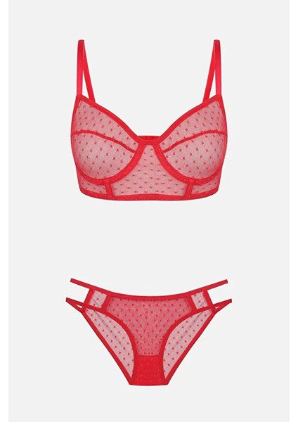 Kadın Puanlı Tüllü Sütyen Takım