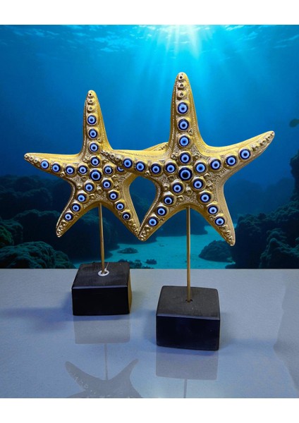 Deniz Yıldızı Nazarlıklı Gold Ikili Dekor Seti fırsatları