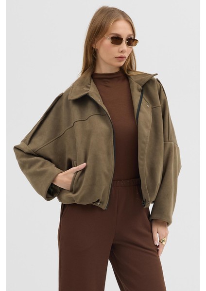 Oversıze Kadın Süet Ceket Trend Bomber Süet Ceket fiyatları