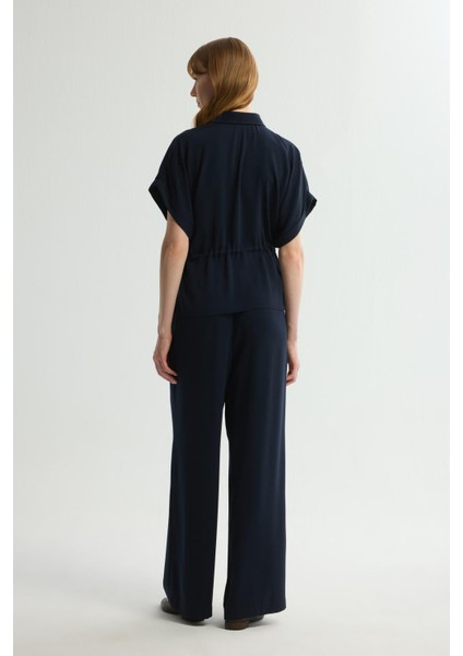 Beli Büzgülü Cep Detaylı Gömlek Lacivert 130L9399001 indirimleri