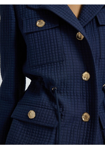 Hakim Yaka Kapitone Ceket Lacivert 11945538000 fiyatları