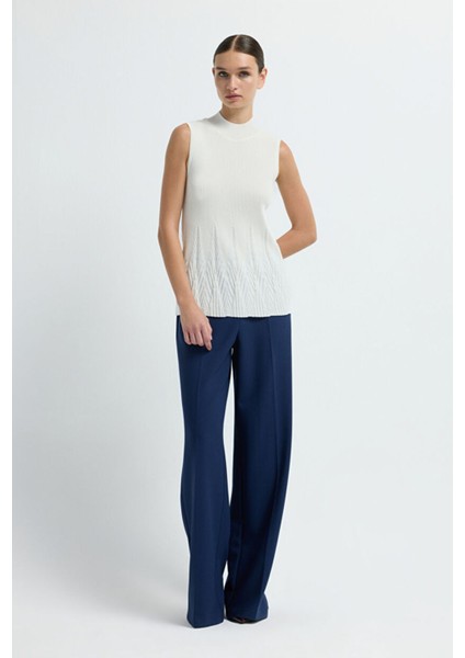 Dik Yaka Triko Bluz Kemik 11545595000 fiyatları