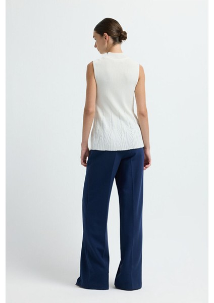 Dik Yaka Triko Bluz Kemik 11545595000 indirimleri