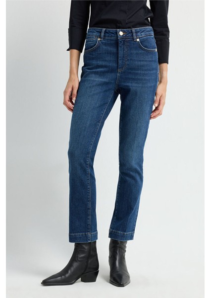 Boru Paça Denim Pantolon Mavi 15345847000 fiyatları