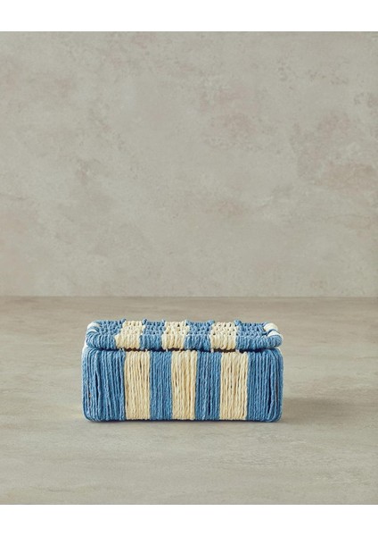 Kağıt Ip Dekoratif Kutu Lacivert