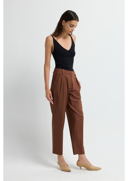 Geniş Paça Gabardin Pantolon A.kahve 15345709000 fırsatları