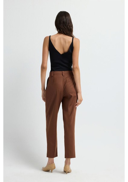 Geniş Paça Gabardin Pantolon A.kahve 15345709000