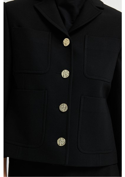 Cep Detaylı Ceket Siyah 11945655000 fiyatları