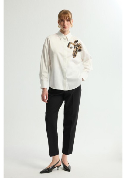 Nakışlı Gömlek Kemik 130L9280006 modelleri