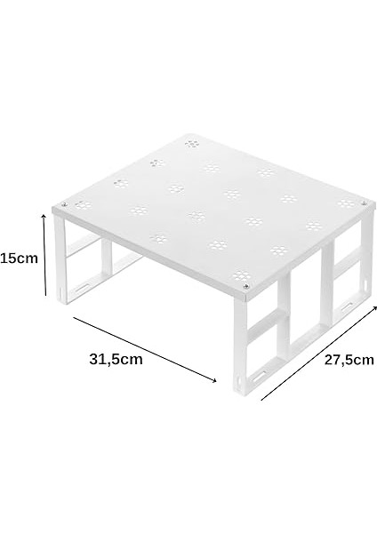 Dolap Içi Raf Düzenleyici - Beyaz Metal Dolap Içi Raf, Gıda Kiler Organizasyon ve Depolama Rafları, Beyaz fırsatları