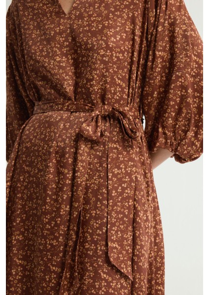 Desenli Saten Elbise Emp.khv 124L8448003 fiyatları