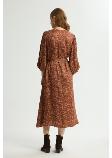 Desenli Saten Elbise Emp.khv 124L8448003 indirimleri