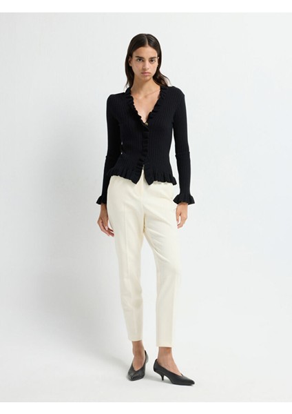 Volanlı Triko Hırka Siyah 13443026002 modelleri