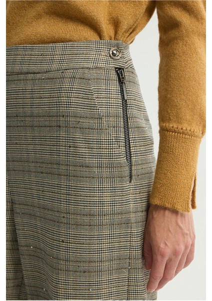 Pileli Geniş Paça Pantolon Bej 153L9687000 fiyatları