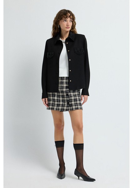 Cepli Çakım Detaylı Gömlek Siyah 13045711000 modelleri