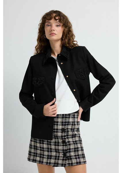 Cepli Çakım Detaylı Gömlek Siyah 13045711000 fırsatları