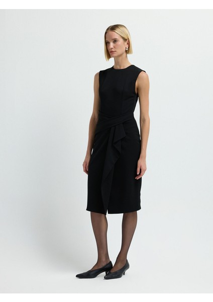 Kolsuz Örme Elbise Siyah 12445835000 fırsatları