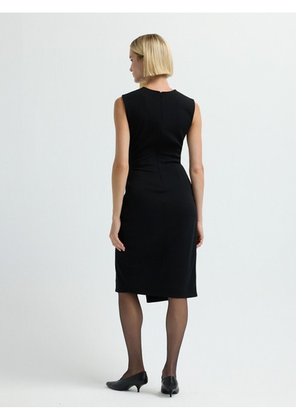 Kolsuz Örme Elbise Siyah 12445835000
