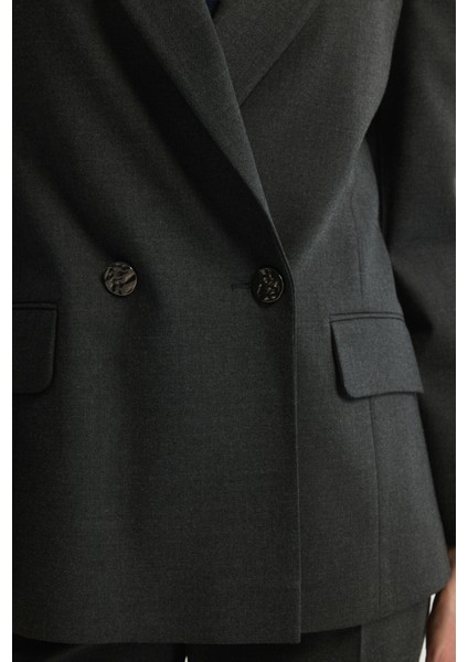 Kruvaze Gabardin Ceket Antrasit 119L9714000 fiyatları