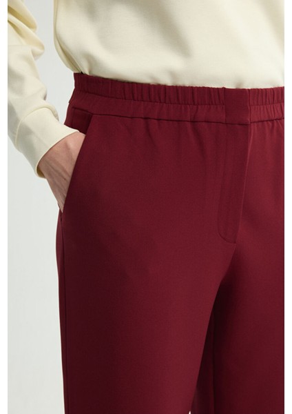 Beli Lastikli Pantolon Bordo 153L7999007 fırsatları