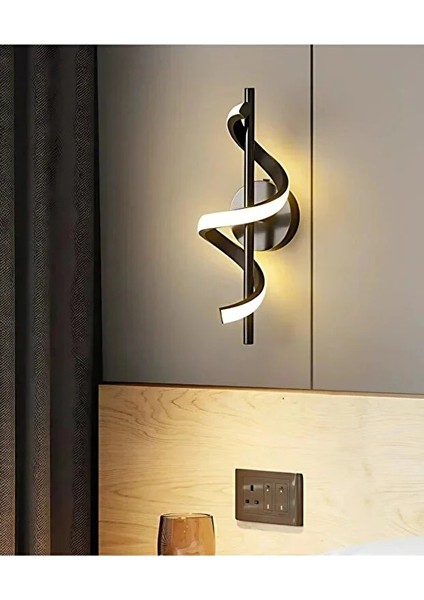 Kıvrık Model Pilli Tak Çalıştır Eskitme LED Aplik Pil Dahil