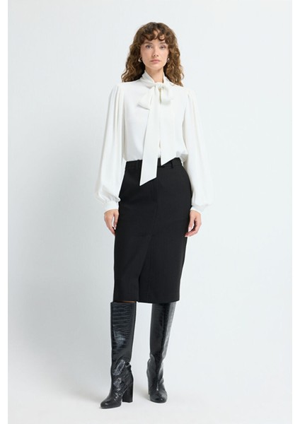 Yırtmaçlı Etek Siyah 12744406001 fiyatları