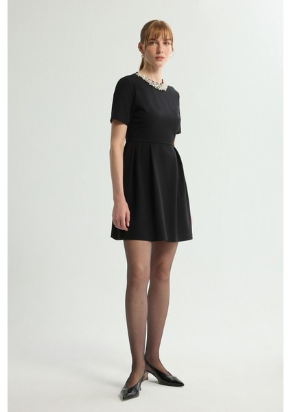 Inci Detaylı Gabardin Elbise Siyah 124L9734000 indirimleri