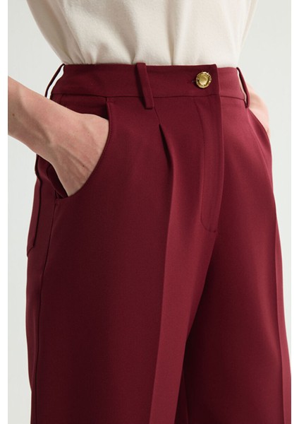 Cepli Pileli Pantolon Bordo 153L9405001 fırsatları