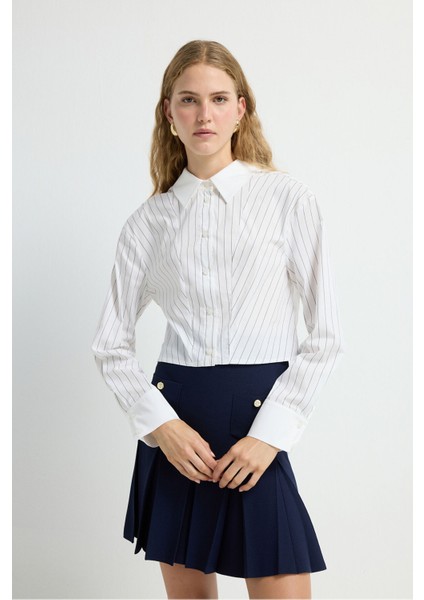 Çizgili Gömlek C.beyaz 13045798000