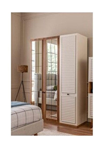 Vron Ett Genç Odası Takımı Ahşap Ayaklı Yonga Levha 3 Parça Şık Renk Seçenekleri