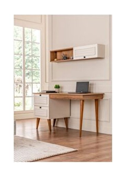 Vron Ett Genç Odası Takımı Ahşap Ayaklı Yonga Levha 3 Parça Şık Renk Seçenekleri