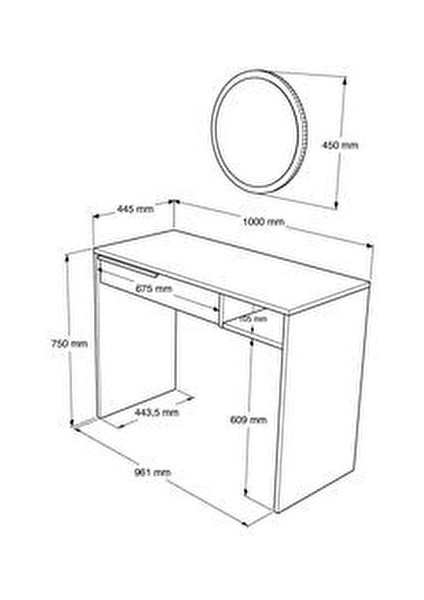 Genç Odası Takımı Modern Tasarım Beyaz Suntalam 7 Parça Set