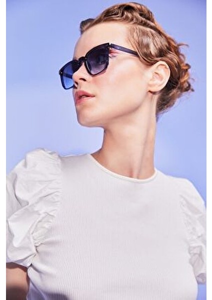 Unisex Güneş Gözlüğü UV 400 Filtreli Mavi Cam ve Lacivert Çerçeve fırsatları