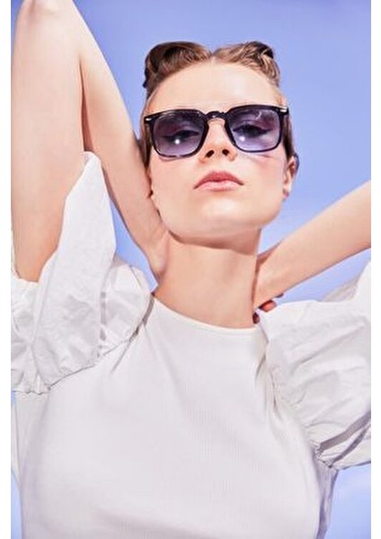 Unisex Güneş Gözlüğü UV 400 Filtreli Mavi Cam ve Lacivert Çerçeve indirimleri