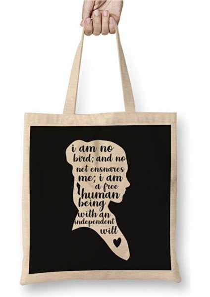 Jane Eyre Charlotte Bronte Jan Eyre And Mr Rochester Bez Çanta Uzun Saplı